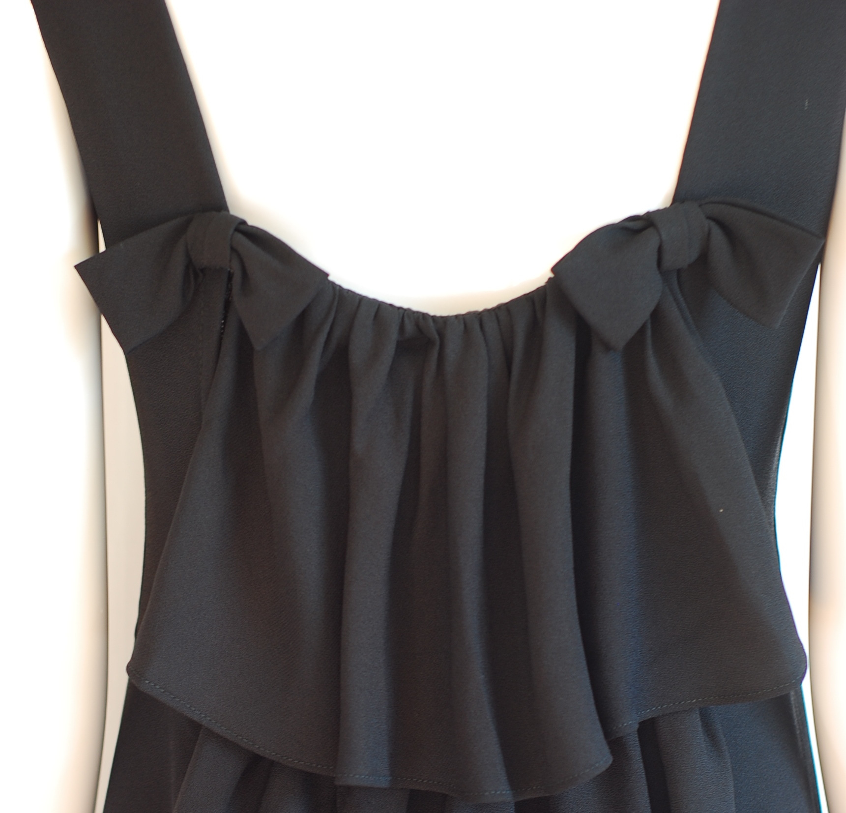 1960’s Little Black Dress With Ruffled Rows On The Back | QUIET WEST