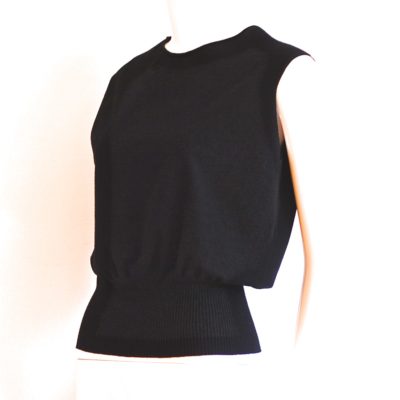 Armani Collezioni sleeveless black top made in Italy