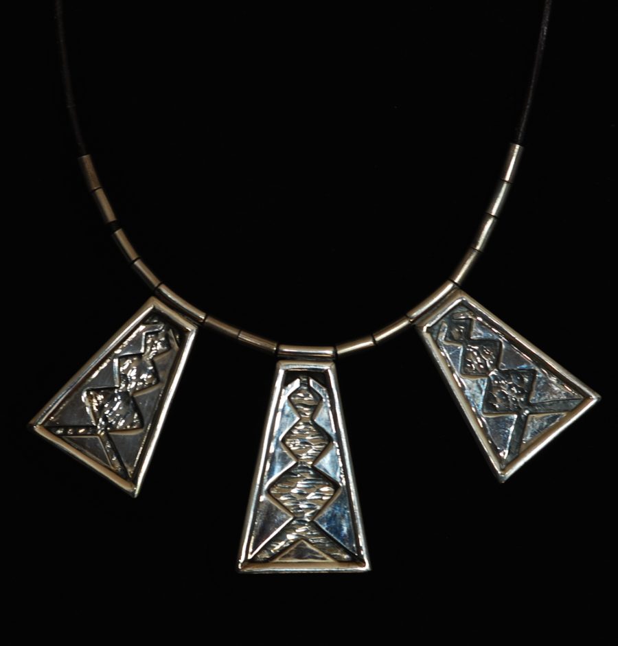 Ajanta 950 hammered Sterling Silver Necklace