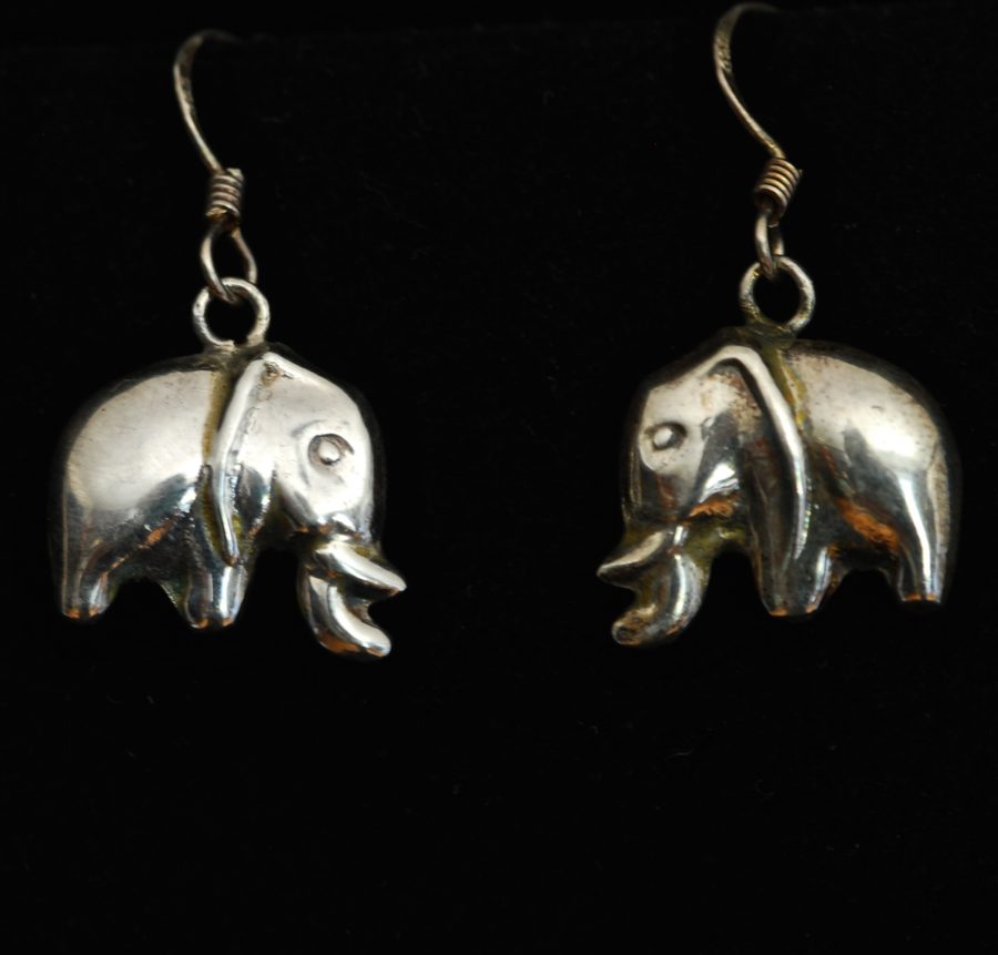 Sterling Silver Elephant Earrings