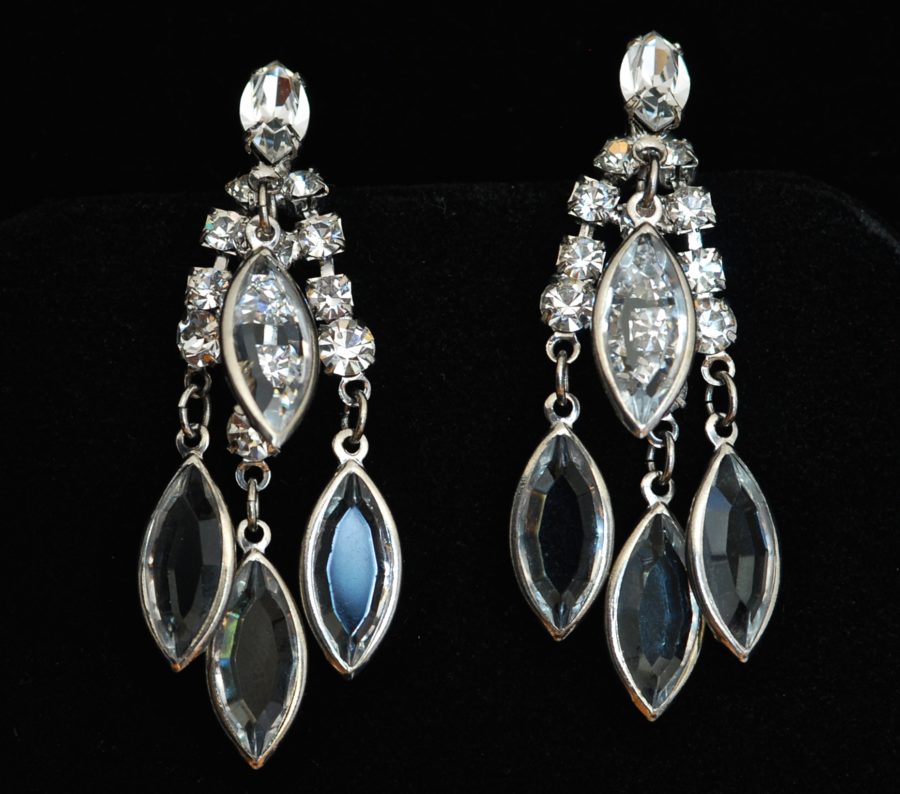 Rhinestone & Crystal Chandelier Earrings