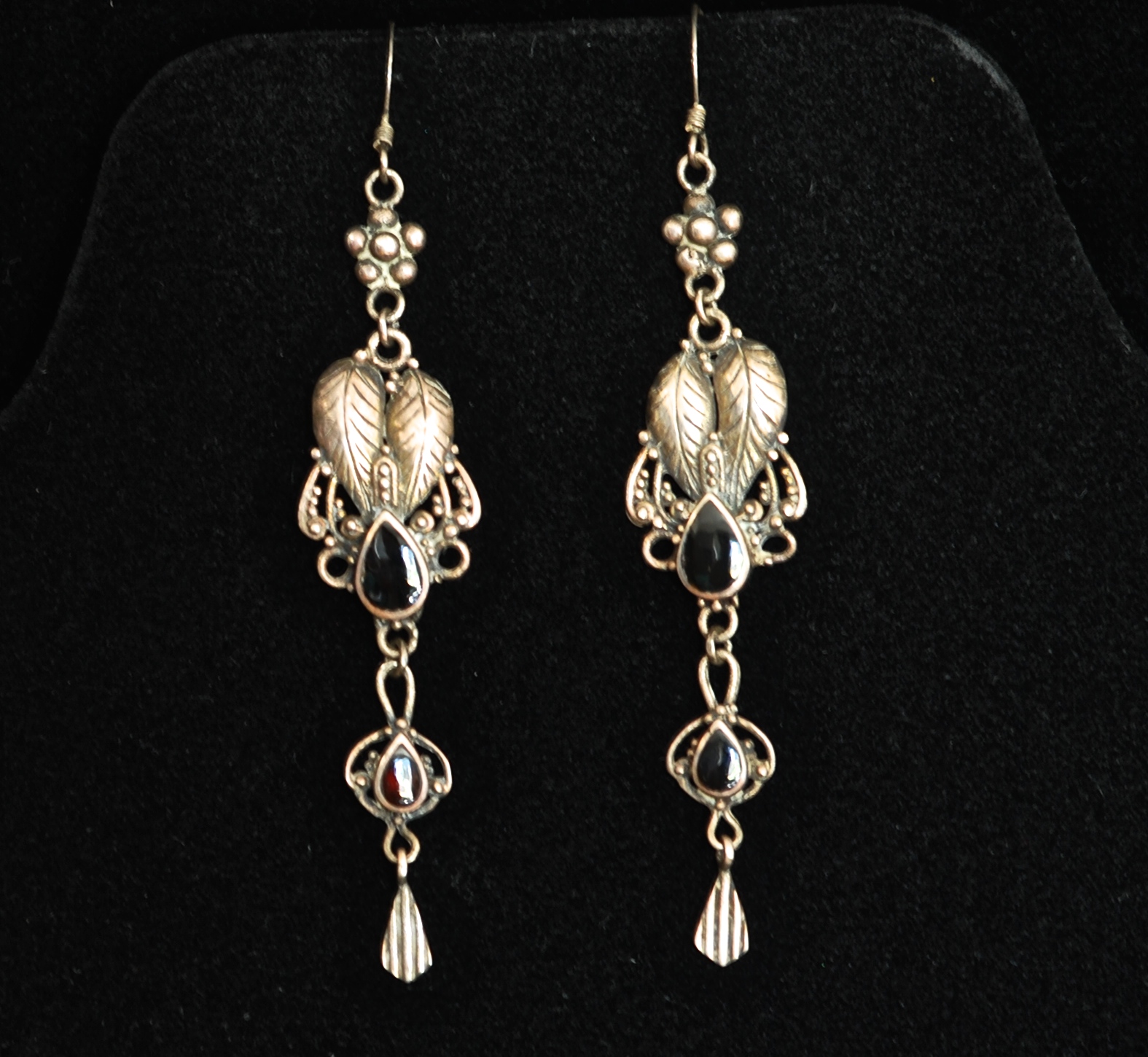 Art Nouveau Sterling Silver & Onyx Earrings | QUIET WEST