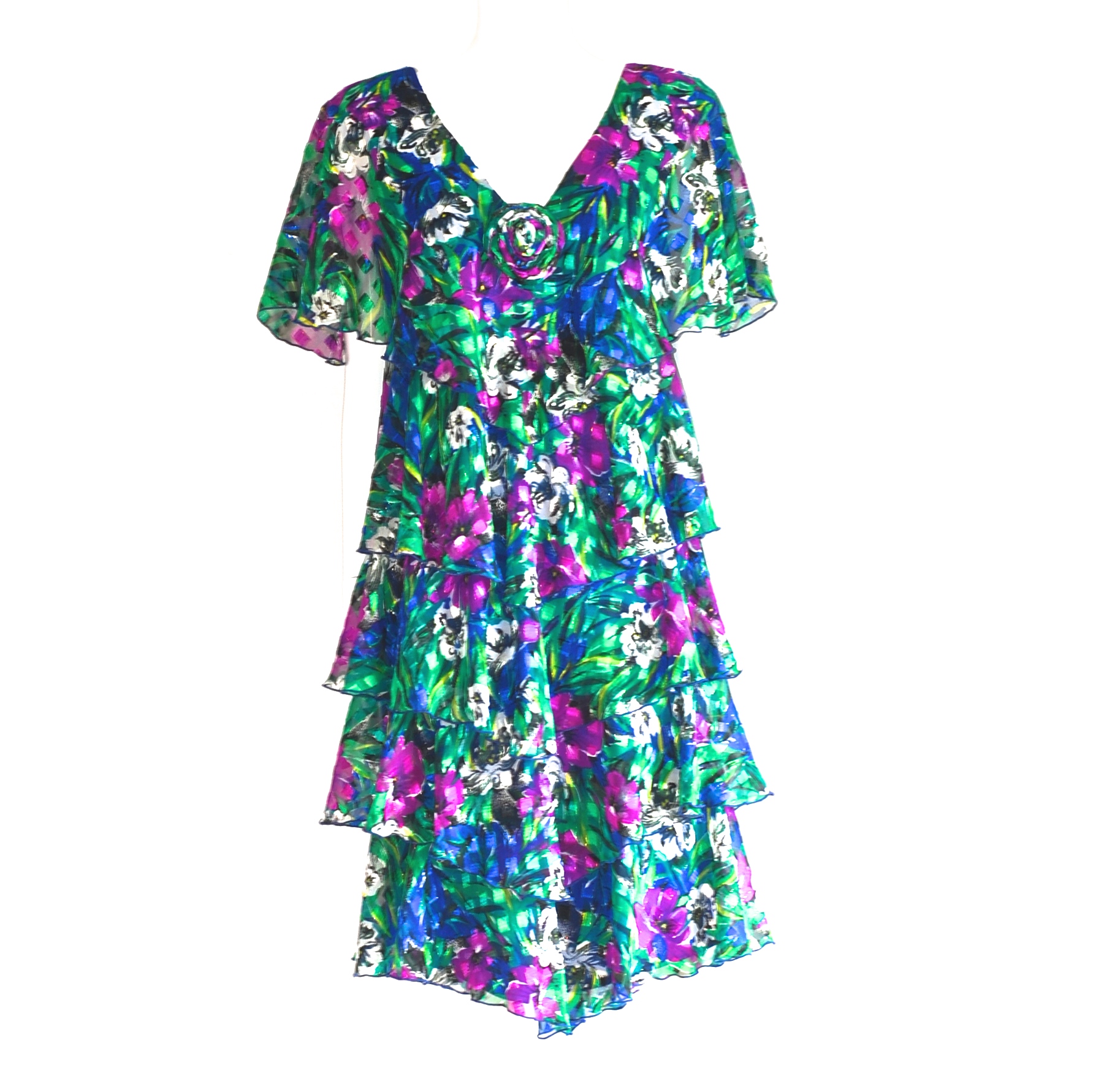 Ann Hobbs For Cattiva Saks Fifth Avenue Silk Lame Tiered Dress | QUIET WEST