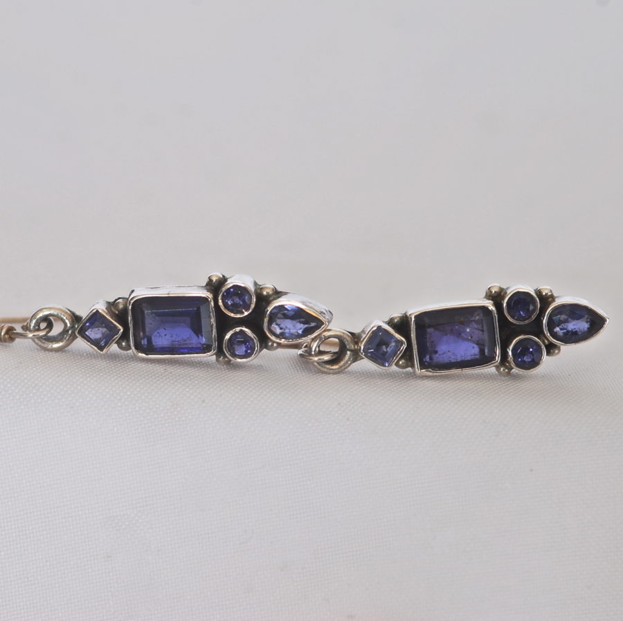 Sterling Silver Earrings Featuring Amethyst Gemstones - 925