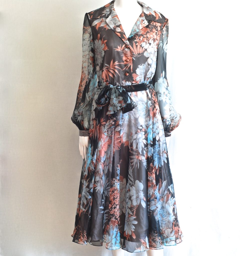 Madame Runge 1970's Dress Floating In A Muted Floral ...